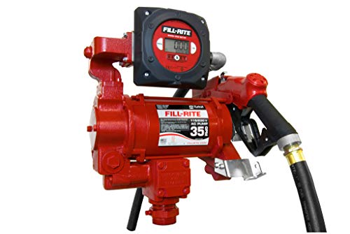 Fill-Rite FR319VB 115/230V 35 GPM Fuel Transfer Pump with Discharge Hose, Automatic Nozzle, & Digital Meter