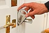 The Easylock - The Lightweight, Easy to Install, Super Strong Temporary Door Lock. (Silver)