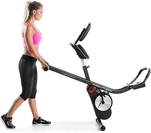 YJZ Folding Exercise Bike Adjustable Magnetic Resistance Upright And Recumbent Foldable Stationary Bike Is The Perfect Workout Bike for Home Use for Men