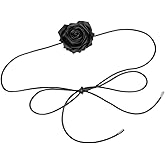 Rose Floral Belt Chain for Women Elegant Black Flower Belly Chain Adjustable Waist Minimalist Leather Woven Rope Belt Chains Suit Dress Jewelry