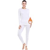 Subuteay Thermal Underwear for Women Long Johns Top & Bottom Fleece Lined Base Layer Leggings Set