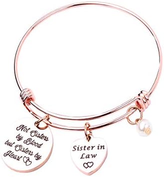 REEBOOO Sister in Law Bracelet Sister of The Groom Gift When I Married Your Brother I Gained A Sister Wedding Jewelry