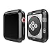 Alritz for Apple Watch 3 Bumper 42mm 38mm, Soft TPU Protective Case Cover for Apple Watch Series 1 Series 2 Series 3 Nike+ Sport Edition (Black/Clear, 42mm)