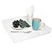 Acrylic Tray spill-proof square breakfast, lunch, dinner, food, tea, coffee, party serving tray & decorative display with handles – Clear