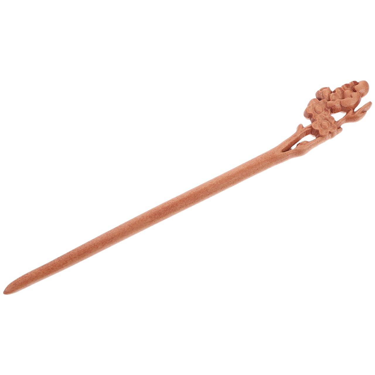 Lurrose Chinese Wooden Hair Chopsticks Orchid Hairpin Vintage Hair Stick for Women Girls Decorative Styling Accessory 7 Inches