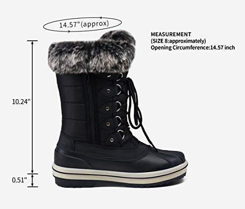 VEPOSE-Womens-Waterproof-Snow-Boots-Mid-Calf-Lace-Up-Fur-Shoes