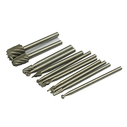 12pcs 1/8'' and 3/32'' Shank HSS Routing Router Bits Burr Rotary Tools Fit Dremel - Thumbnail 3