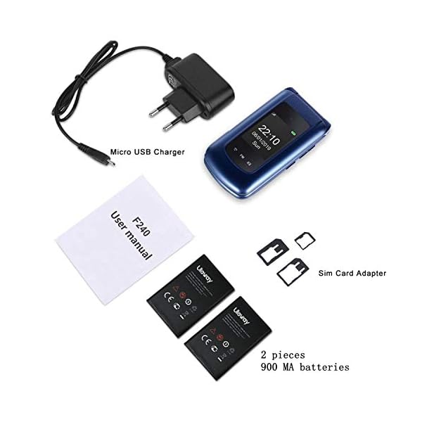 Uleway-Big-Button-Mobile-Phone-for-Elderly-Dual-Sim-Free-Flip-Phone-UnlockedBasic-Mobile-Phone-with-SOS-Button-Loud-Speaker-for-Senior2G-Blue uleway Big Button Mobile Phone for Elderly, Pay As You Go Flip Phone, Unlocked Basic Phone with SOS Emergency Button…