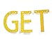 Let's Get Lit Gold Glitter Letters Banner, Funny Birthday, Bachelorette Wedding, Engagement Party Decorations