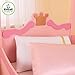 For Girls Princess Toddler Pink Bed. A Cute & Charming Addition to Children's Bedroom Furniture. Bestseller! Includes Decorative Rails for Kids Safety, Headboard & Footboard with Gold Crown Touch. Just Add Bedding & Pillow for a Good Night's Sleep.