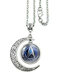 Moon Necklace Star Trek Starfleet Command Pendant Charms Friendship Gift For Women with Giftbox