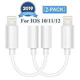 Kacul Lighting to 3.5mm Headphone Jack Adapter Aux Cable Compatible with X/XS/Max/XR 7/8/8Plus iOS 10/11/12 Plug and Play 2Pack