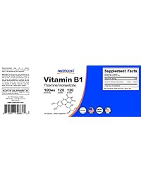 Nutricost Vitamina B1 (Thiamine) 100 mg, 120 cápsulas, sin gluten, sin OGM