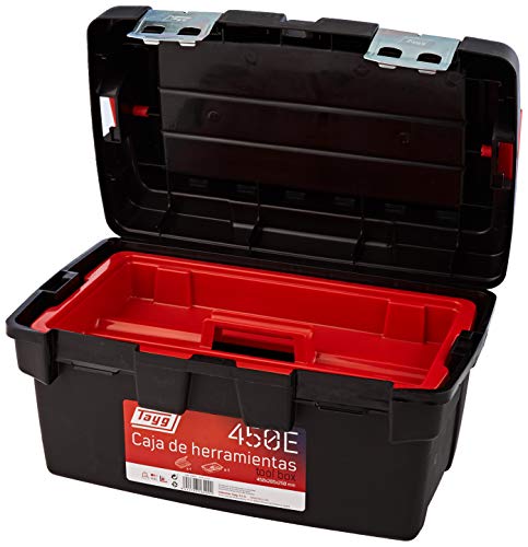 Tayg 136009 Werkzeugkasten aus Kunststoff Nr.36 Werkzeugkoffer No 36/580 x 285 x 290 mm/schwarz-rot – Bild 4