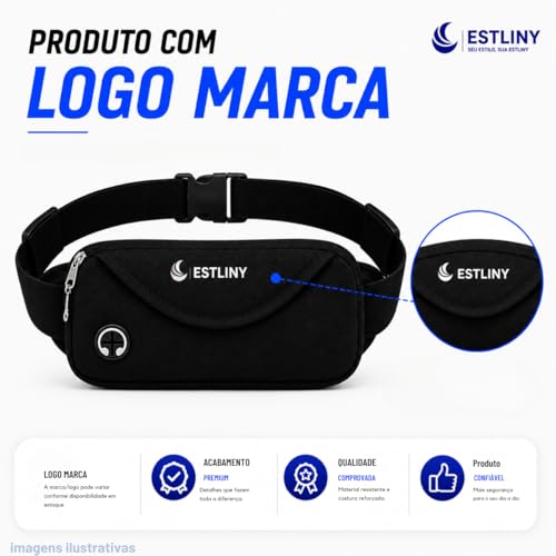 Pochete porta Celular Neoprene Slim, Exercícios, Academia, corrida, pochete esportiva, ombro, doleira, bolsa cintura Sports, transversal porta passaporte (Preto)