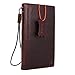 JAFO Genuine Real Leather Case for iPhone 7 Book Wallet Thin Cover Handmade Luxury Cards Slots Retro Classic Brown Slim DavisCase Top Grain