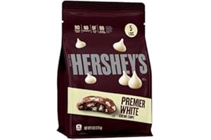 V RIVER FINN Hershey Baking Chips, Bulk, 5 Lbs. Great for Baking, Ice-Cream Toppings, Snack Mixes and More! (Premier White Crème Chips, 5 Lbs.)