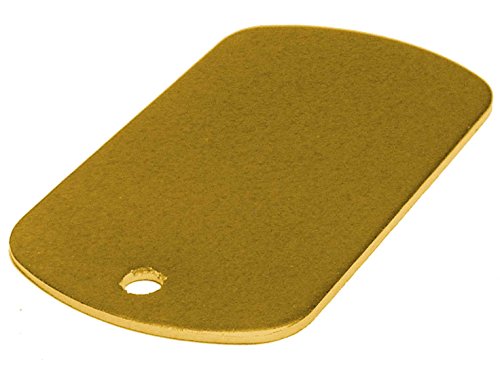 Light Gold Dog Tag Only No Chain Submarine Warfare Logo