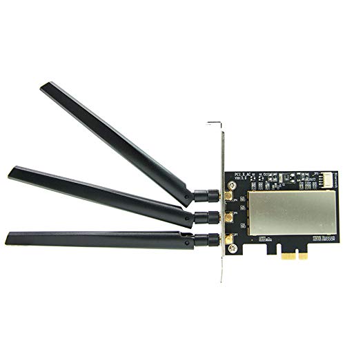Camisin for Broadcom Bcm94360CSAX Bcm943602CS Bcm94331CSAX WLAN Card Desktop PCI-E Converter + Anten