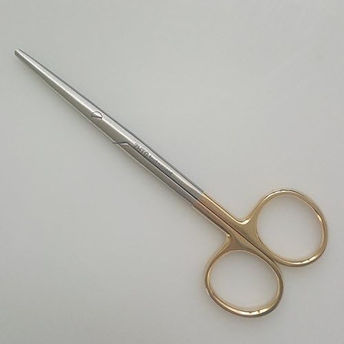 T/C TUNGSTEN CARBIDE INSERTED Mayo Dissecting Scissors 5" Straight Blunt Tips-Serrated Blade