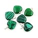 Heart Stone Pendants Healing Chakra Crystal Gemstone Gems Rondom 30pcs for Necklace Jewelry Making