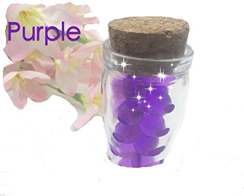JellyBeadZ Brand Gel Air Freshener Odor Eliminating Water Beads in Glass Bottle with Cork - Purple