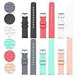 RuenTech Bands Compatible with Garmin Vivoactive 3 Music Band Replacement Soft Silicone Strap Sport Band(6-Pack)