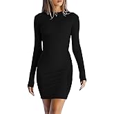 Dressmine Women Long Sleeve Bodycon Maxi Dresses Sexy Wedding Party Pencil Dress Fall Trendy Casual Ribbed Midi Dress 2026