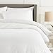 Amazon Brand – Pinzon Flannel Duvet Cover - Full or Queen, White