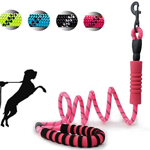 ANKEWAY 6 FT Strong Dog Leash with Comfortable Padded Double Handles and Highly Reflective Threads Anti-Slip Dog Leashes for Medium and Large Dogs