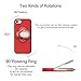 iPhone 7 Plus Ring Holder Case Rock Anti-Scratch Ultra Thin Soft TPU Cover Built-in Ring Grip Kickstand Perfect Fit Defender for Apple iPhone 7 Plus 5.5 inches (iPhone 7 Plus Red)