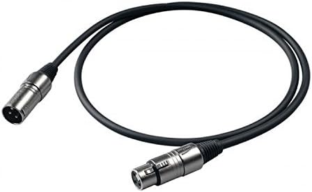 PROEL BULK250LU10 Professional Balanced Audio Cable with Cannon XLR 3P Male to Cannon XLR 3F Female Connectors 10m Black - Image 5