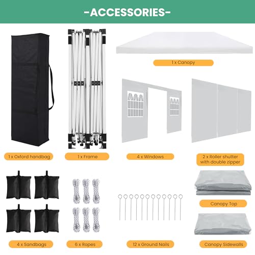 DOINUO 10x20 Upgrade Pop Up Canopy Tent Review: Large Commercial Shelter with Sidewalls image 22