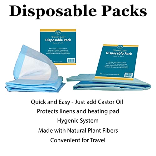 Baar Castor Oil Packs Kit Heating Pad With Auto Shut Off; Cold Pressed