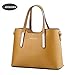 SILI JZOEOEU Women's PU Leather Shoulder Bags Top-Handle Handbag Tote Bag Simple Purse Fashion Cross Body Bag,Khaki