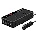 Quesvow 200W Car Power Inverter DC 12V to 110V AC Converter with 4 USB Ports 6.2A Charger Adapter