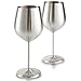 VonShef Stainless Steel Wine Glasses Set of 2