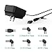 18W Universal Muti Voltage AC/DC Adapter Switching Power Supply with 6 Selectable Adapter Plugs, Suitable for 3V to 12V Household Electronics Routers Speakers CCTV Cameras Smart Phone Charging Devices