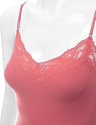 RT1004 Ladies Adjustable Spaghetti Strap Lace Trim