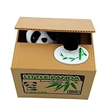 Peradix Panda Stealing Coin Piggy Bank Money Saving Box, Automatic Coin Stealing Grabbing Bank Gift Good Habit Forming Learning Toys for Toddlers Kids