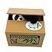 Soledi Cute Itazura Automatic Stealing Coin Panda Coins Penny Cents Piggy Bank Saving Box Money Box Kids Children Present Gift