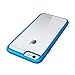 LUVVITT [ClearView] Hybrid Scratch Resistant Back Cover with Shock Absorbing Bumper designed for Apple iPhone 6/6s Plus - Clear / Blue