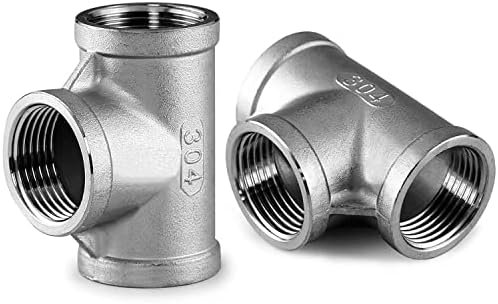 Beduan Stainless Steel Tee Pipe Fitting - 3/8 NPT Female X Female X Male Male Run Tee - View #2