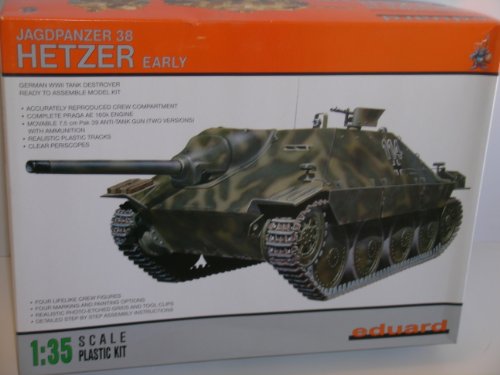 Eduard German WW II Jagdpanzer 38 Hetzer Tank (Early)--Plastic Model Kit