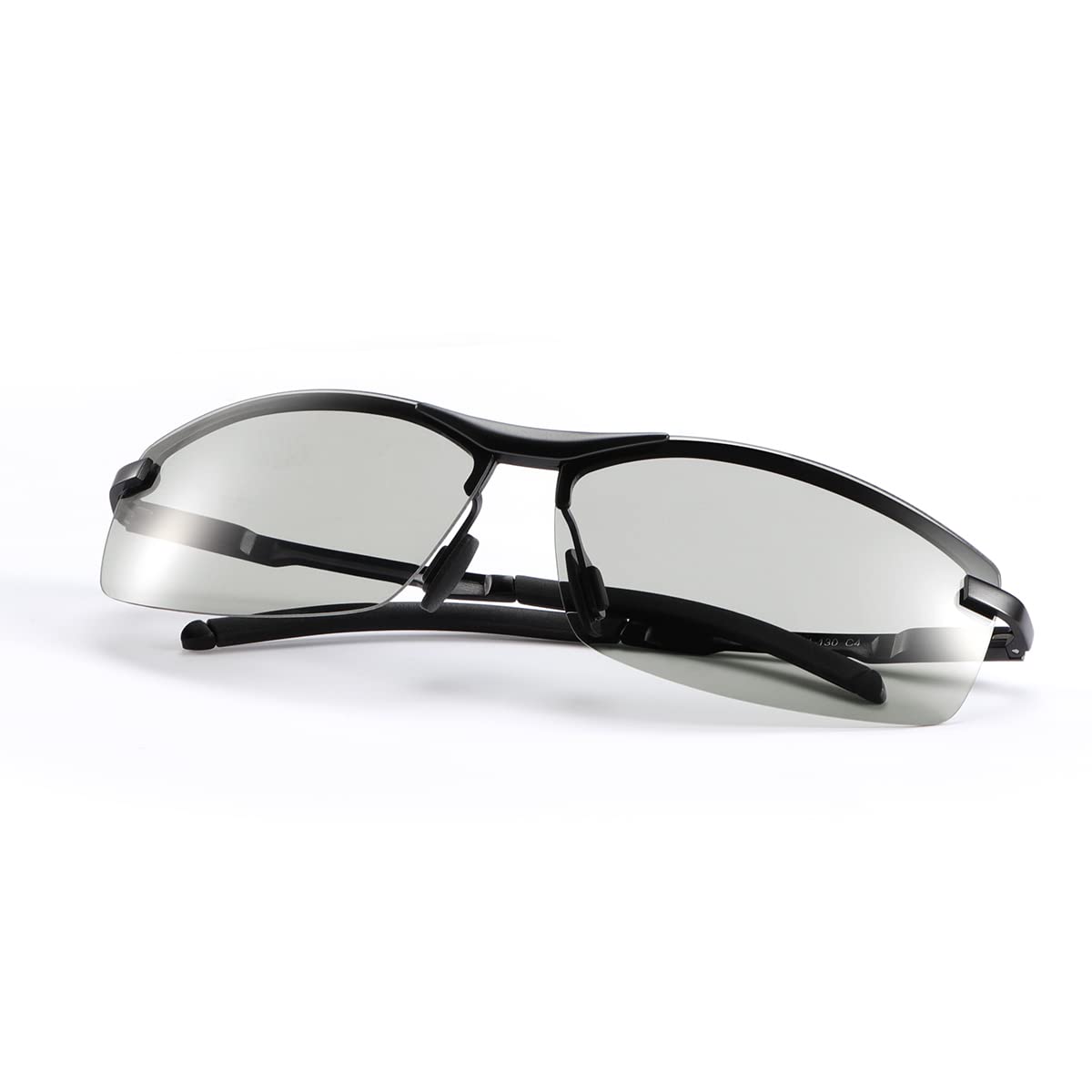 Spring Hinge Photochromic Polarized Sunglasses for Men and Women Al-Mg Metal Frame Sports Driving Glasses UV400 Protection Eyeglasses Anti Glare Eye Fatigue Golf Fishing Cycling Ultra-light Eyewear