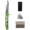 Schrade Enrage Isolate Replaceable Blade Knife with Additional Replacement Blades, Non-Slip Handle, and Carry Sheath for Hunting, Outdoors
