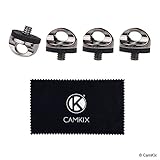 Quick Install Camera Tripod Mount Screw to Attach Neck or Wrist Straps - 4 Pack - Fast and Secure Connection - Durable Metal - Fits Standard Camera Tripod Connections - Easy Twist Grip - Rubber Buffer