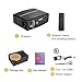 Projector, ohderii 2018 Newest Upgraded LED Video Projector +30% Lumens for 180” Home Theater Support HD 1080P HDMI VGA AV USB for Laptop iPhone/iPad SMA for Watching (Black)