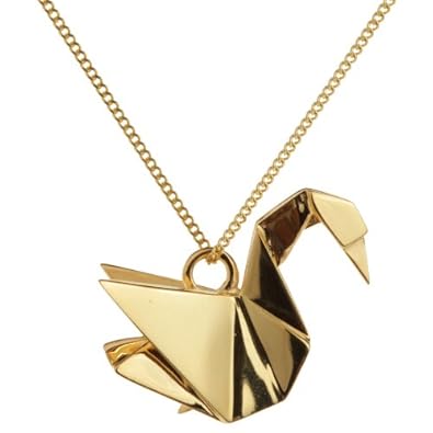 Origami Schwan Anhänger Auf Kette Amazonde Schmuck