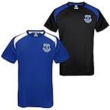 Everton Football Club Official Soccer Gift Mens Poly Training Kit T-Shirt
